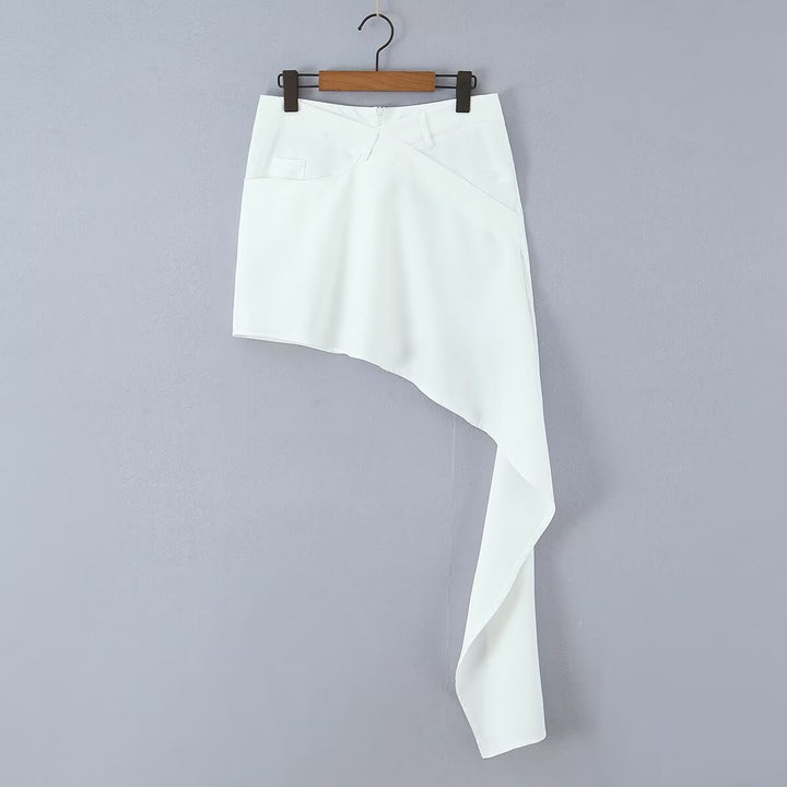 Dame Cropped Bluse med asymmetrisk skjørt Skjora