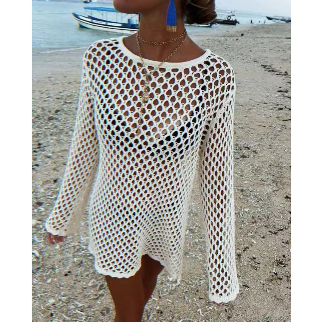 Damen Netz-Strandkleid Skjora