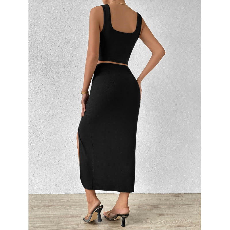 Damer Elegant Maxi Kjole med sidelukning og avslappet vippedesign Skjora