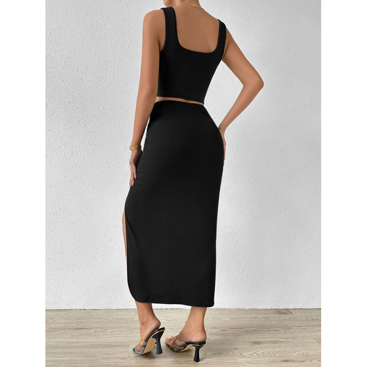 Damer Elegant Maxi Kjole med sidelukning og avslappet vippedesign Skjora