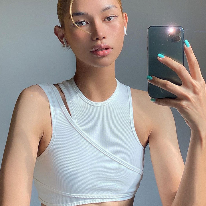 Damer Sportslig Crop-Top Skjora
