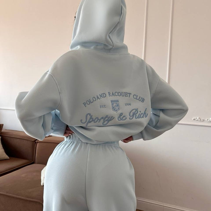 Damer sport hoodie med brodert logo Skjora