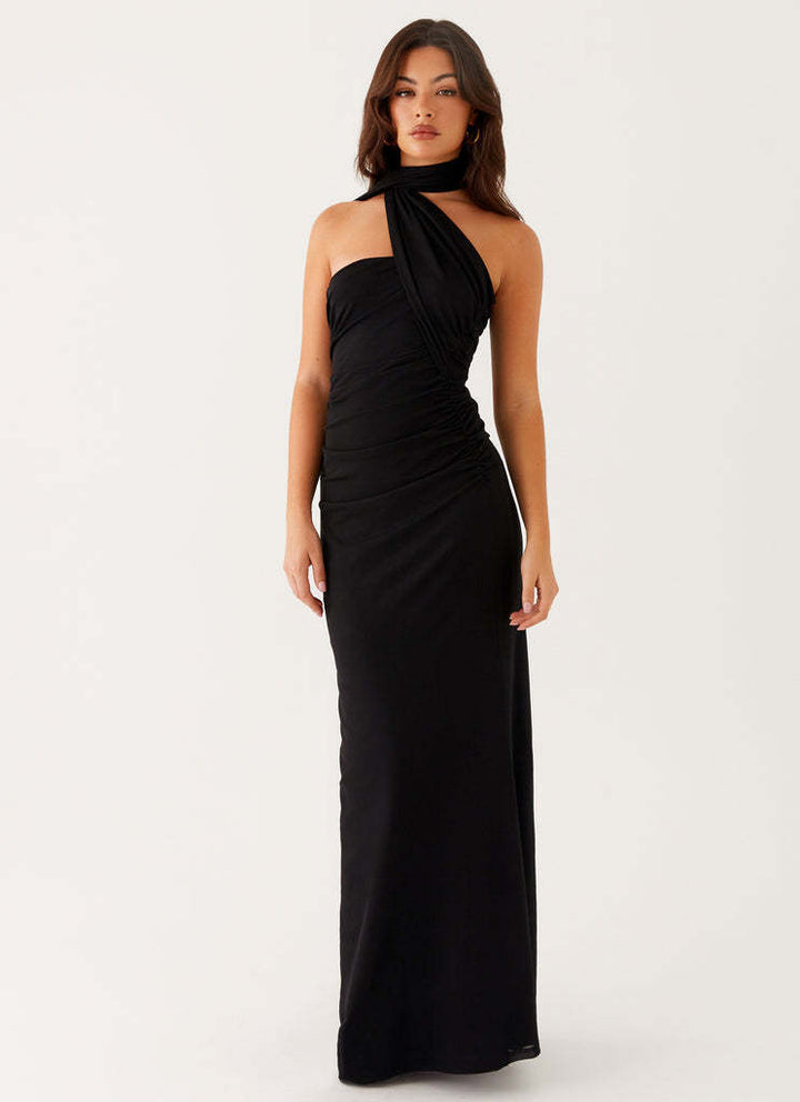 Women's Maxi Dress with Floral Design Skjora