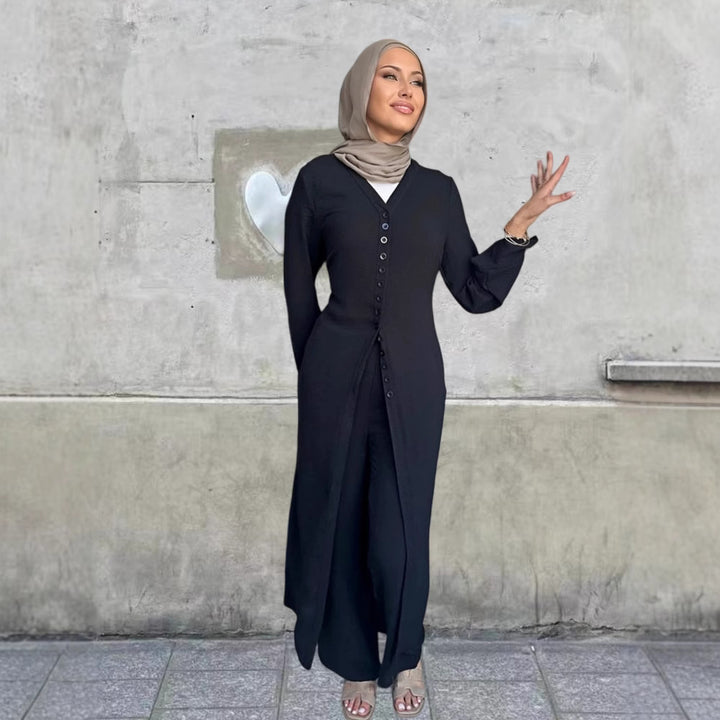 Damens jumpsuit med elegant knappedesign og vide bein Skjora