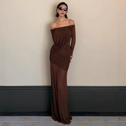 Dame elegant kjole med asymmetrisk drapering Skjora
