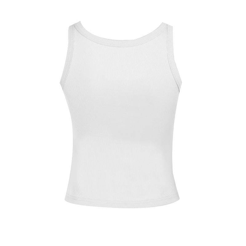Dame ermeløs Button-Up Top Skjora