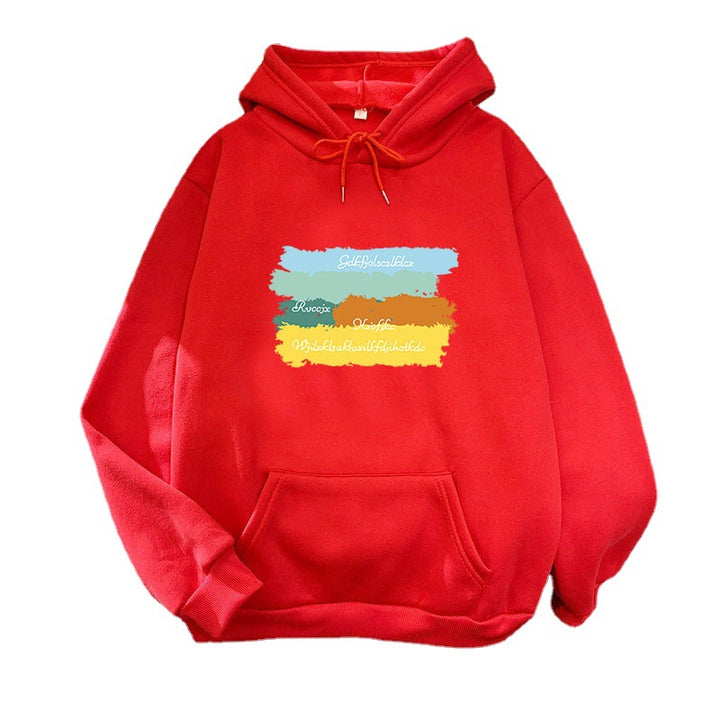 Damer casual hettegenser med kreativt grafisk design Skjora
