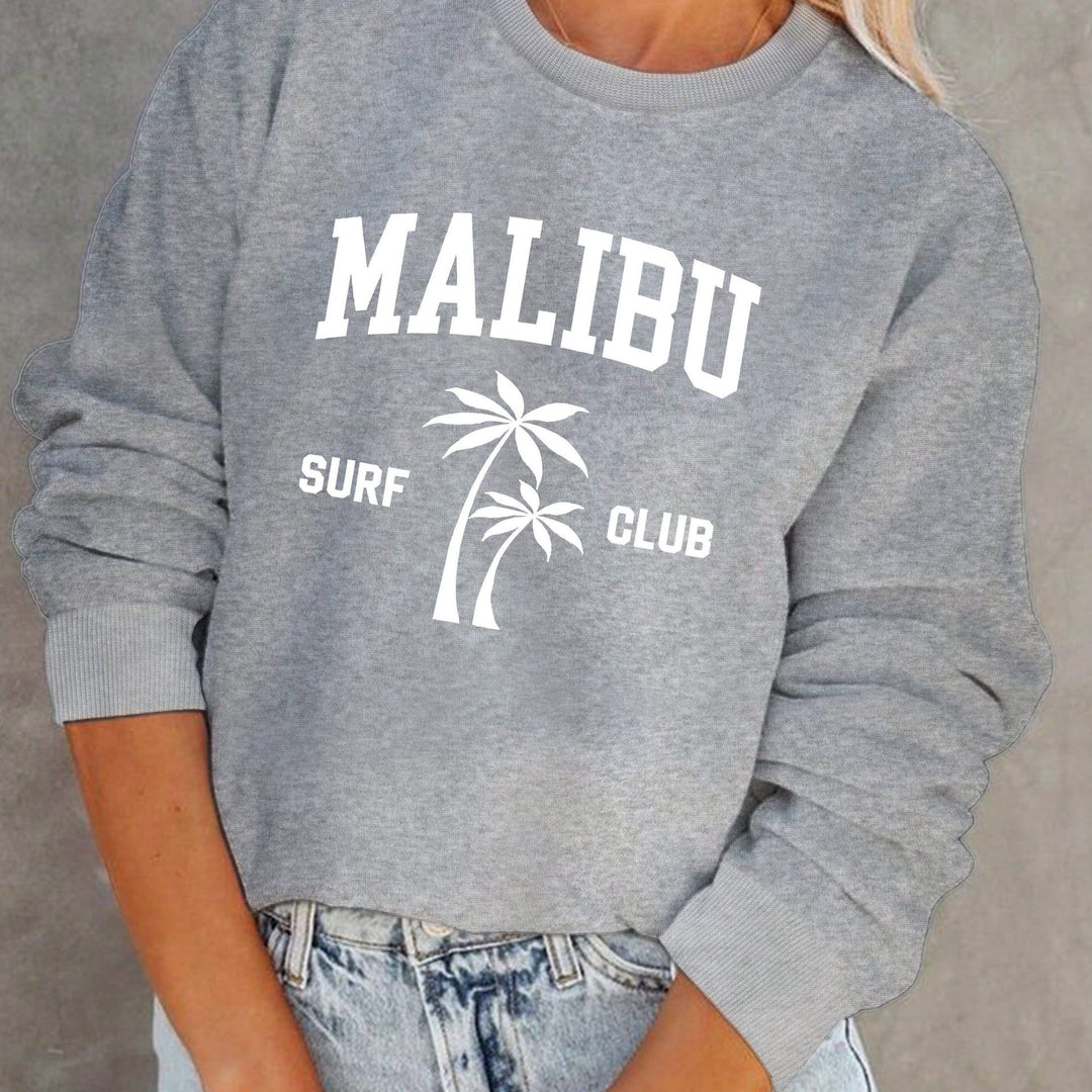 Dame sweatshirt med avslappet surfeklubbtrykk Skjora