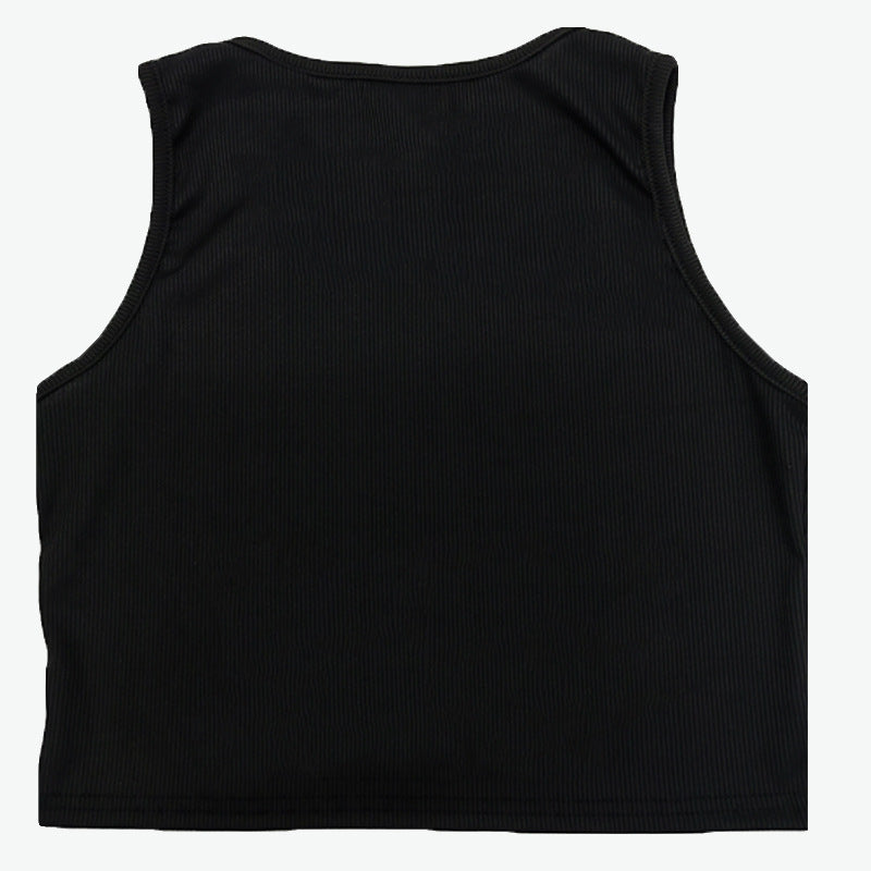 Dame tanktop med kreativt skjelettdesign og glitrende steiner Skjora