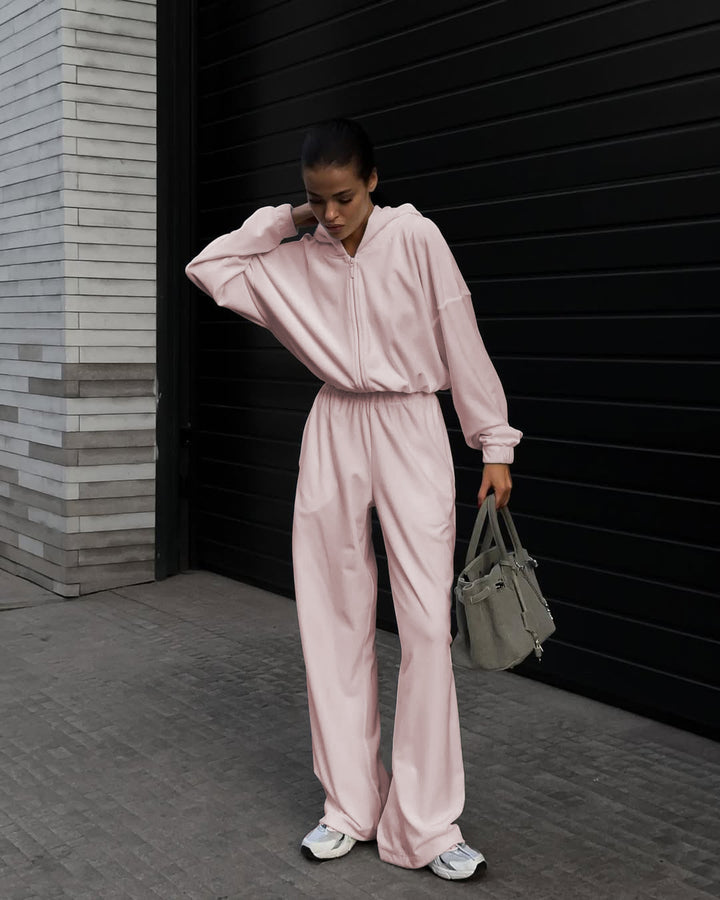 Dame elegant jumpsuit med hette og praktiske lommer Skjora