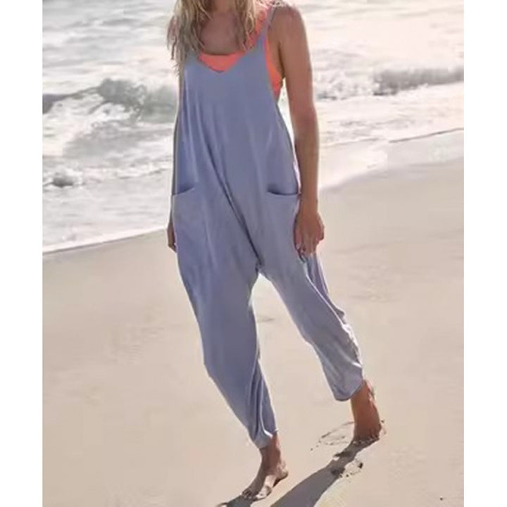 Dame jumpsuit med avslappet passform og praktiske lommer Skjora