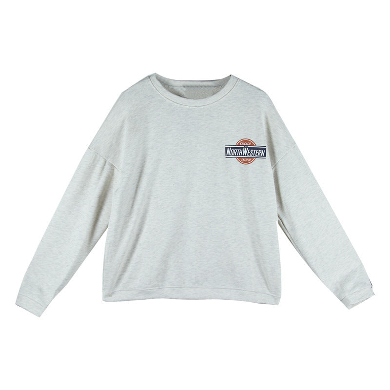 Dame casual oversized genser med stilig logo og behagelig myk innvendig fôr Skjora