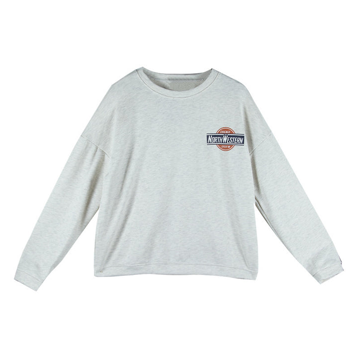Dame casual oversized genser med stilig logo og behagelig myk innvendig fôr Skjora