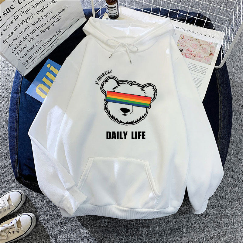 Damen Kapuzenpullover mit stylischem Bärenmotiv Skjora