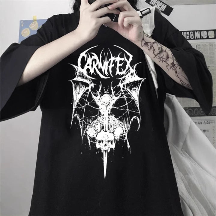 Damer Oversized T-skjorte med dekorativt sløyfemotiv Skjora