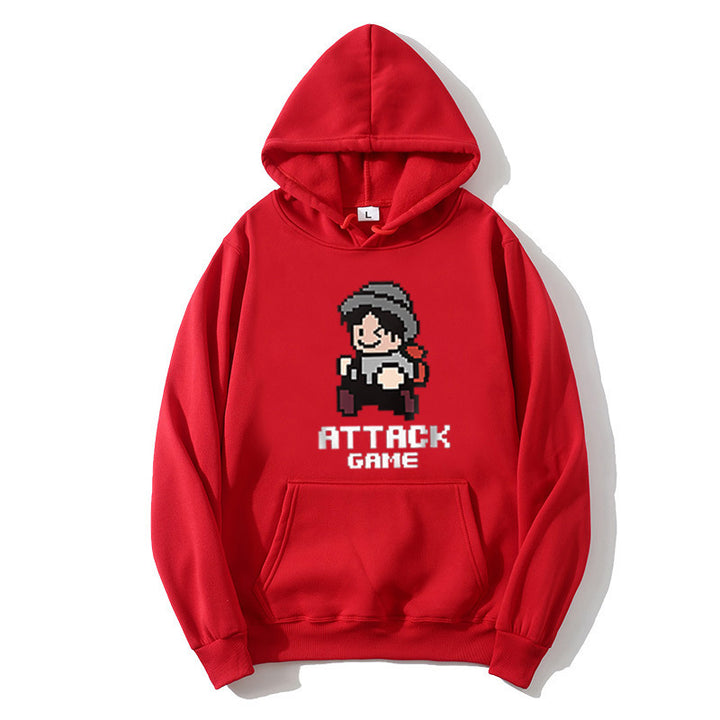 Women's Hoodie with Playful Retro Game Design Skjora