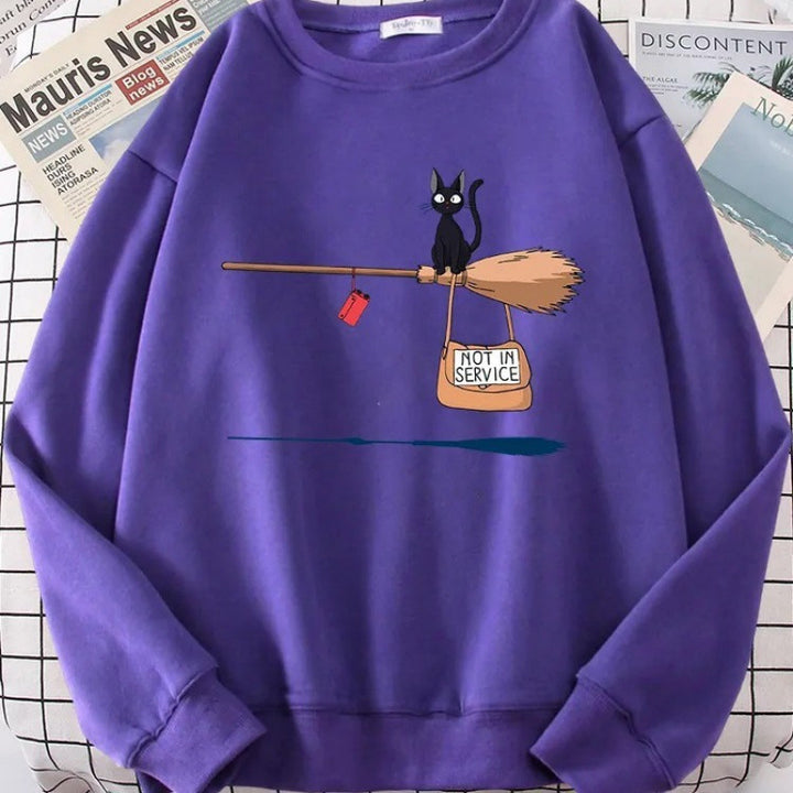 Kvinne gensere med kreativ kattedesign Skjora