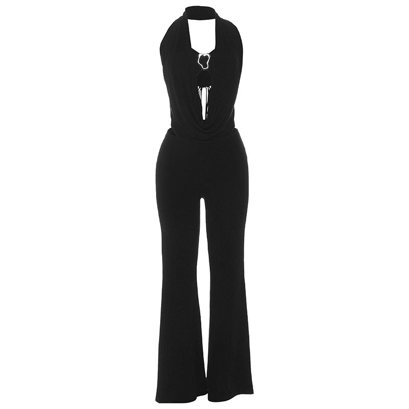 Damer Elegant og tettsittende Jumpsuit med unikt utringning Skjora