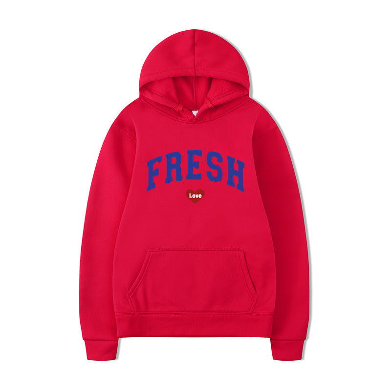 Women's hoodie with playful lettering and soft inner fleece Skjora