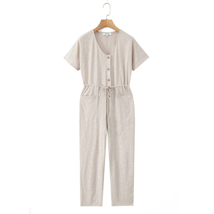 Dame jumpsuit med midjejustering og praktiske lommer Skjora
