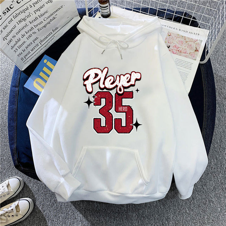 Damer hettegenser med kreativt basketballdesign Skjora