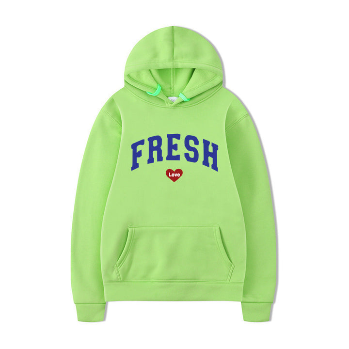 Women's hoodie with playful lettering and soft inner fleece Skjora
