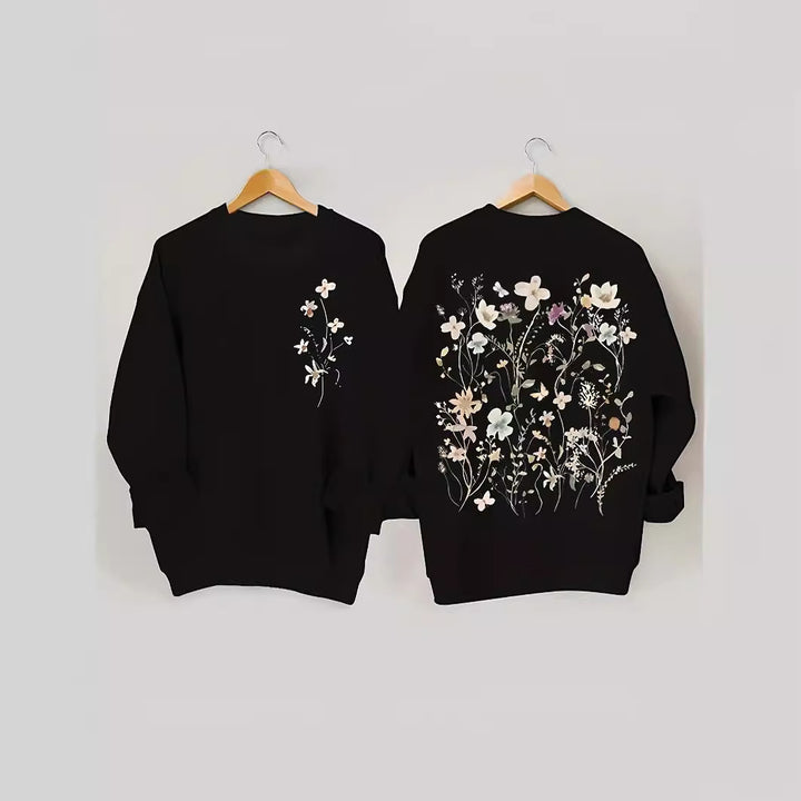 Kvinnegenser med blomsterdesign og myk innerfôr Skjora