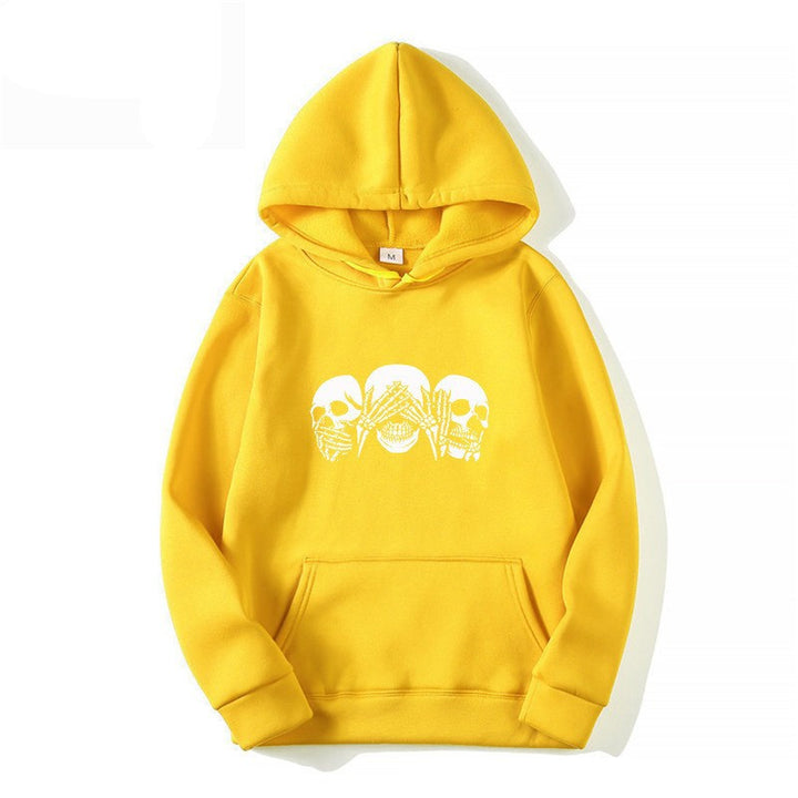 Dame hoodie med kunstnerisk hodeskalle-design Skjora