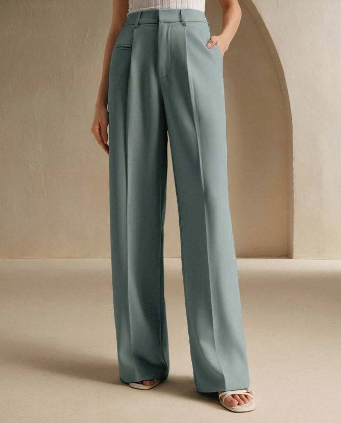 Dame bred og elegant dressbukse med høy liv Skjora