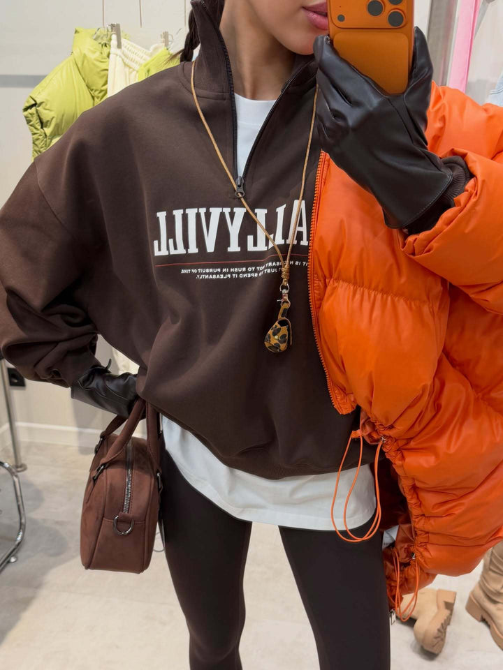 Kvinnesporty zip-genser i uformell design Skjora