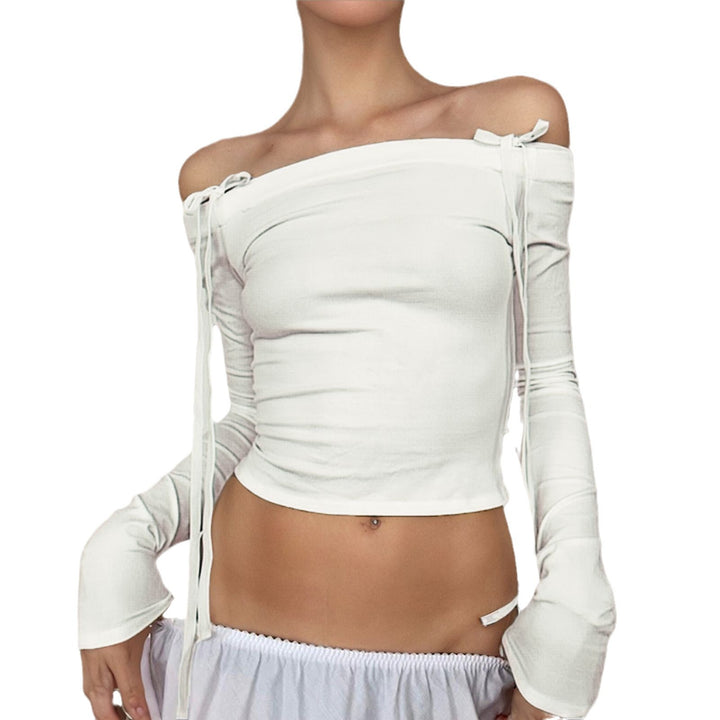 Dame elegant choker med blomsterdetaljer og satengbånd Skjora