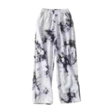 Damer casual jersey bukser med lav midje og trendy tie-dye design