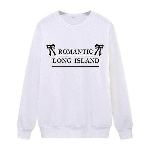 Damer avslappet sweatshirt med romantisk tekst Skjora