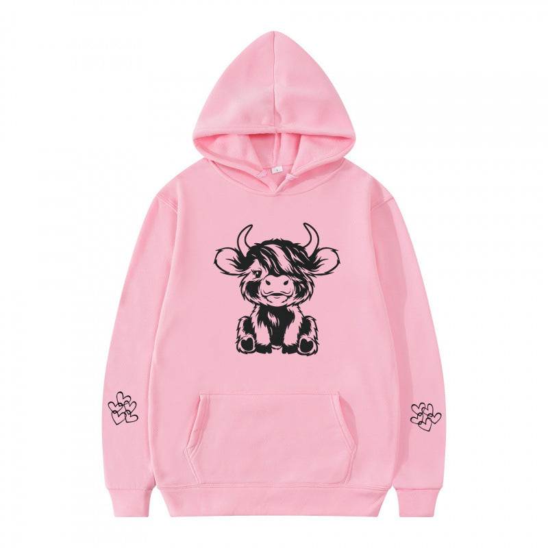 Lady hot hot hot apartment with a beautiful cow motif and practical kangaroo pockets Magpie