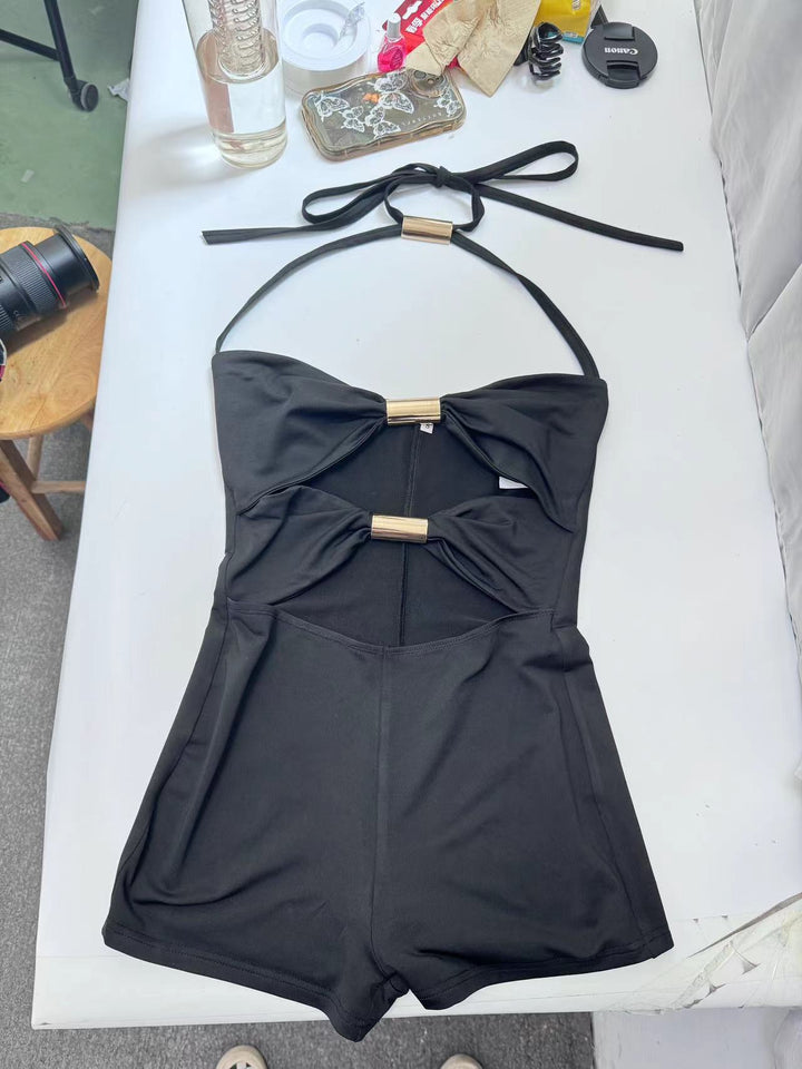 Dame Stranddrakt med elegant sløyfedesign og justerbare stropper Skjora