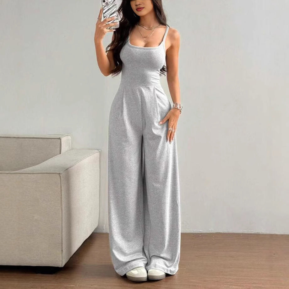Damer Elegant jumpsuit med vide ben og flatterende overdel Skjora