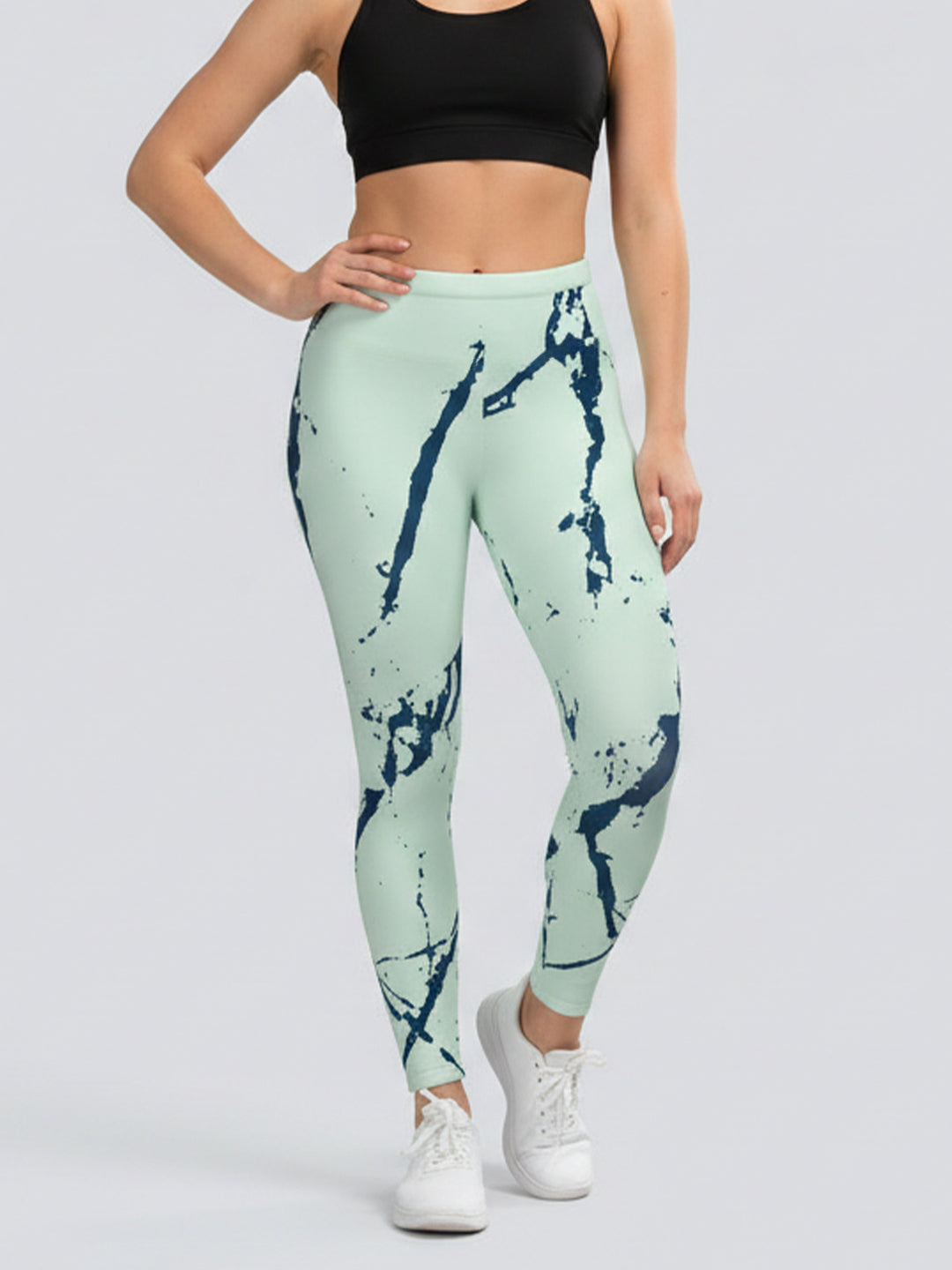 Damen Sportleggings mit stylischem Sternen-Design und hohem Bund Skjora