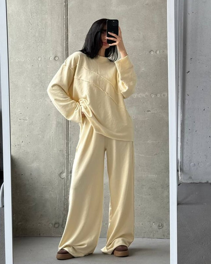 Dame casual lounge dress med en løs passform og komfortable detaljer Skjora