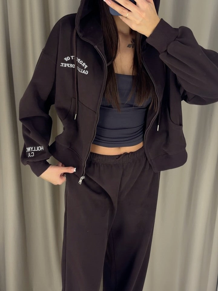 Dame moteriktig sweat suit sett med høy bærekomfort og avslappet passform Skjora
