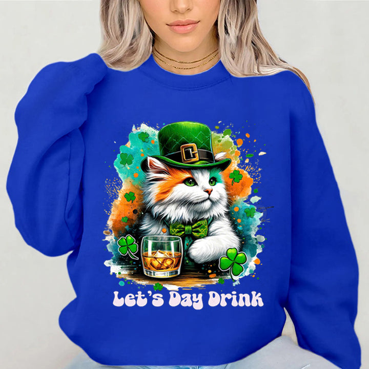 Kvinnegenser med morsomt katte design og inspirerende tekst Skjora