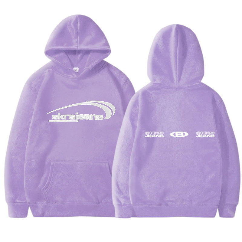 Women's hoodie with modern logo design and practical kangaroo pockets Skjora