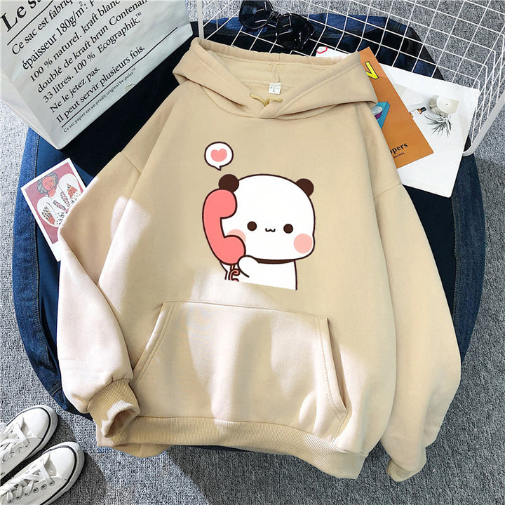 Damen Kapuzenpullover mit verspieltem Pandadesign Skjora