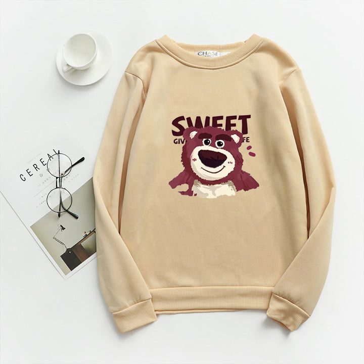 Dame Sweatshirt med søtt bjørnemotiv Skjora