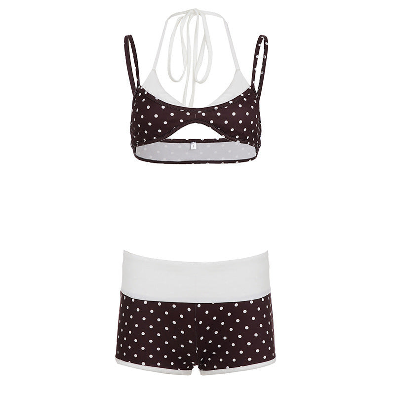 Dame Bikini-set med trendy prikkedesign og moderne snitt Skjora