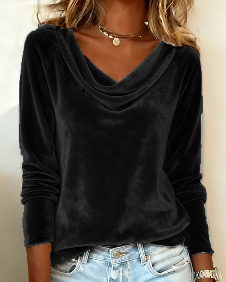 Dame elegant Viskose Bluse Skjora