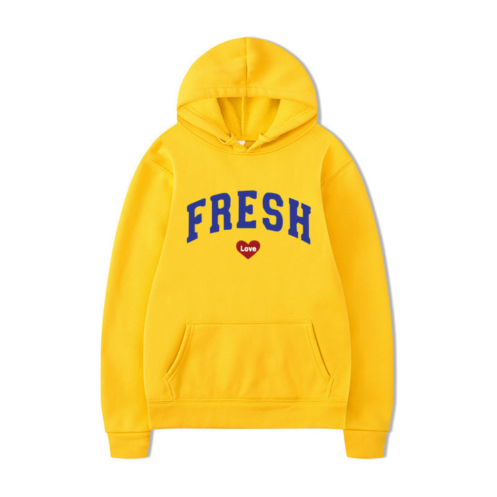 Women's hoodie with playful lettering and soft inner fleece Skjora