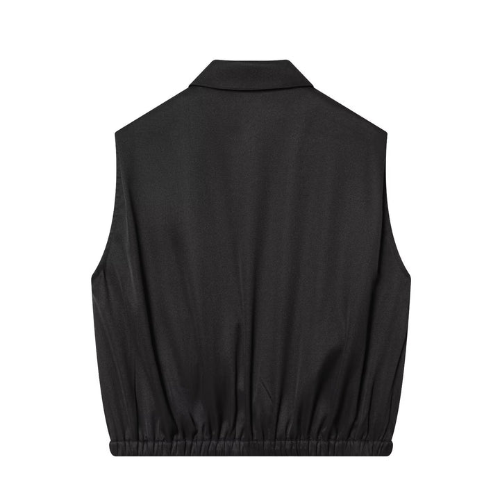 Dame ermeløs Utility Vest med sidelommer og elastisk belte Skjora