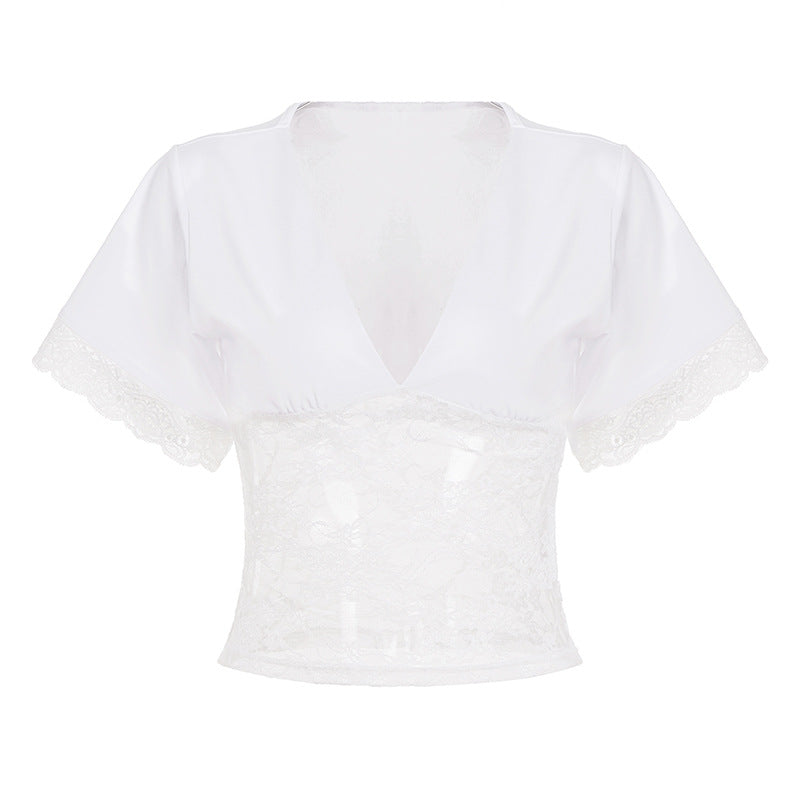 Damer V-hals Oversized-skjorte Skjora
