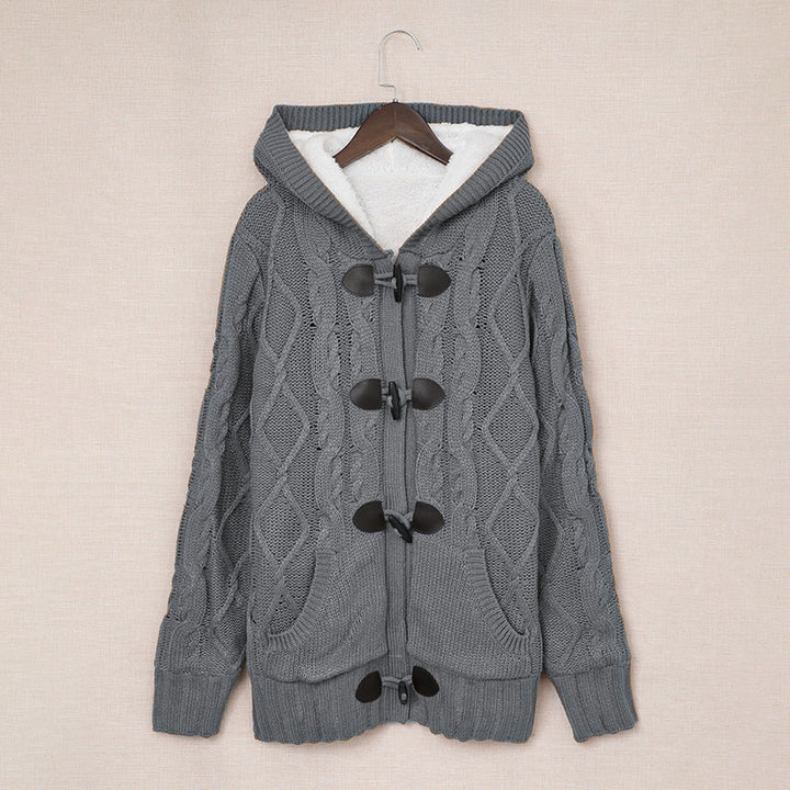 Dame cardigan med høy krage og komfortable knappedetaljer Skjora