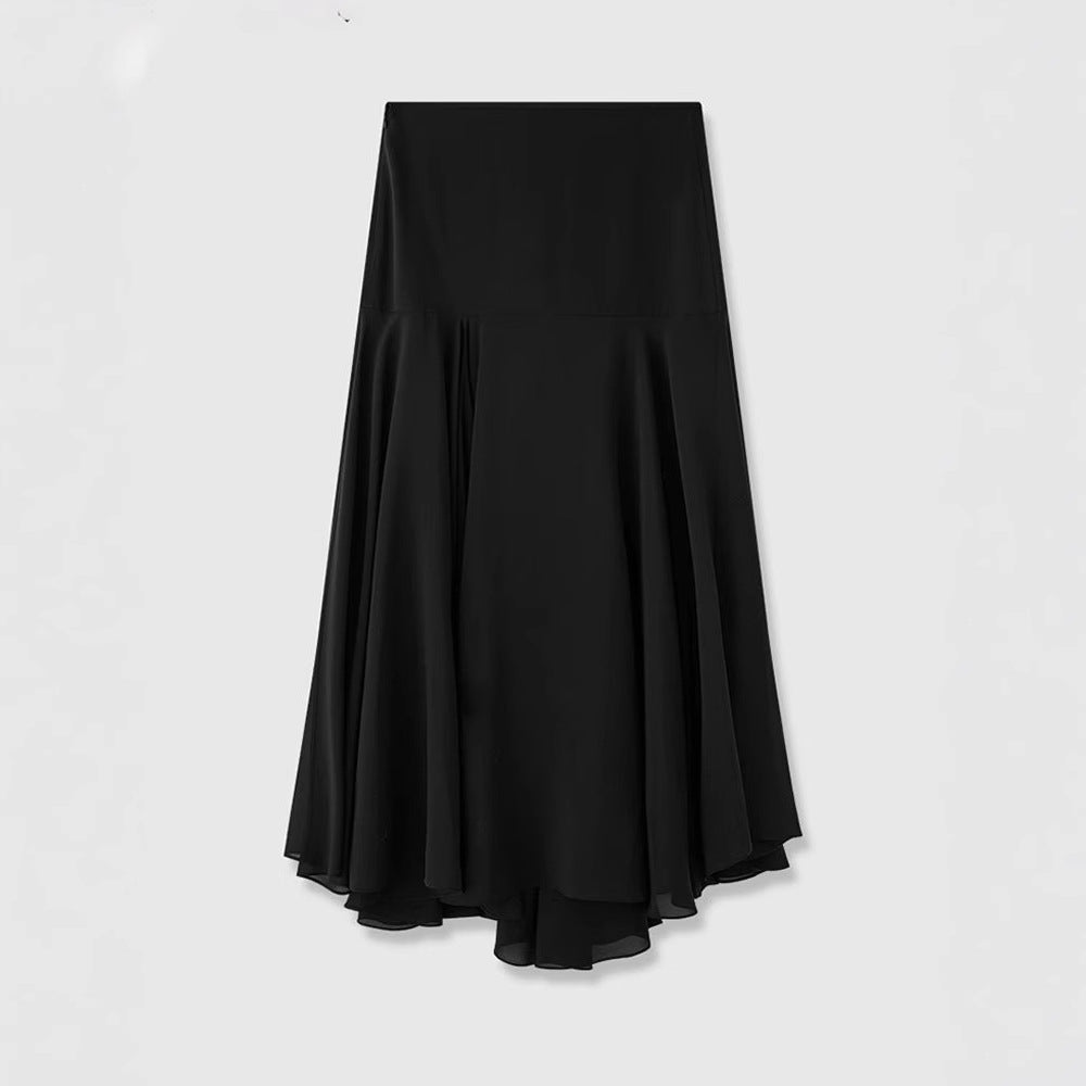 Dame elegant Maxiskjørt med asymmetrisk snitt Skjora